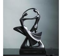 LIUBOOZ Danseur Couple Figurine pour décoration intérieure Maison résine Art Sculpture Ornement Statue Salon décor,Black