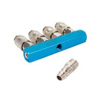 LIUCH Accessoires de compresseur d'air à couplage comprimé ue, raccords rapides de 1/4 pouces, distributeur de gaz, collecteur, libération de connecteur pneumatique(SML-4 w PM20)