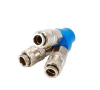 LIUCH Accessoires de compresseur d'air à couplage comprimé ue, raccords rapides de 1/4 pouces, distributeur de gaz, collecteur, libération de connecteur pneumatique(EU-SMY)