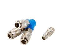 LIUCH Accessoires de compresseur d'air à couplage comprimé ue, raccords rapides de 1/4 pouces, distributeur de gaz, collecteur, libération de connecteur pneumatique(EU-SMY w PM20)