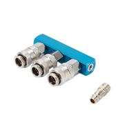 LIUCH Accessoires de compresseur d'air à couplage comprimé ue, raccords rapides de 1/4 pouces, distributeur de gaz, collecteur, libération de connecteur pneumatique(SML-3 w PM20)