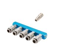 LIUCH Accessoires de compresseur d'air à couplage comprimé ue, raccords rapides de 1/4 pouces, distributeur de gaz, collecteur, libération de connecteur pneumatique(SML-5 w PM20)