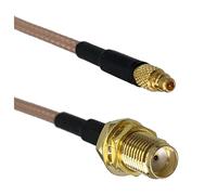 LIUCH Câble de raccordement RF droit et à angle droit RG316 SMA RP SMA vers MCX MMCX mâle et femelle jack 4 pouces ~ 10 pieds(SMA F to MMCX M,2FT (60CM))