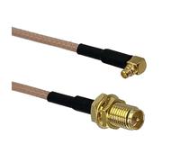 LIUCH Câble de raccordement RF droit et à angle droit RG316 SMA RP SMA vers MCX MMCX mâle et femelle jack 4 pouces ~ 10 pieds(RPSMA F to MMCX M90,2FT (60CM))