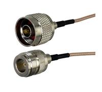 LIUCH Câble de raccordement RF droit RG316 RG58 N vers N SMA RP SMA mâle et femelle jack écrou cloison câble de raccordement en queue de cochon 6 pouces ~ 20 m(RG316 N M to N F,2FT (60CM))