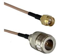 LIUCH Câble de raccordement RF droit RG316 RG58 N vers N SMA RP SMA mâle et femelle jack écrou cloison câble de raccordement en queue de cochon 6 pouces ~ 20 m(RG316 N F to SMA M,2FT (60CM))