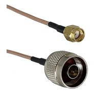 LIUCH Câble de raccordement RF droit RG316 RG58 N vers N SMA RP SMA mâle et femelle jack écrou cloison câble de raccordement en queue de cochon 6 pouces ~ 20 m(RG316 N M to RPSMA M,2FT (60CM))