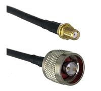 LIUCH Câble de raccordement RF droit RG316 RG58 N vers N SMA RP SMA mâle et femelle jack écrou cloison câble de raccordement en queue de cochon 6 pouces ~ 20 m(RG58 N M to SMA F,2FT (60CM))