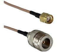 LIUCH Câble de raccordement RF droit RG316 RG58 N vers N SMA RP SMA mâle et femelle jack écrou cloison câble de raccordement en queue de cochon 6 pouces ~ 20 m(RG316 N F to RPSMA M,2FT (60CM))