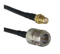 LIUCH Câble de raccordement RF droit RG316 RG58 N vers N SMA RP SMA mâle et femelle jack écrou cloison câble de raccordement en queue de cochon 6 pouces ~ 20 m(RG58 N F to SMA F,2FT (60CM))