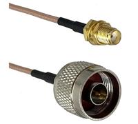LIUCH Câble de raccordement RF droit RG316 RG58 N vers N SMA RP SMA mâle et femelle jack écrou cloison câble de raccordement en queue de cochon 6 pouces ~ 20 m(RG316 N M to SMA F,20inch (50CM))