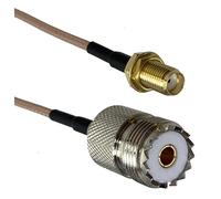 LIUCH Câble de raccordement RF droit RG316 RG58 UHF PL259 SO239 vers SMA mâle et femelle, 6 pouces à 20 m(RG316 SO239 to SMA F,3FT (1M))