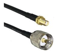 LIUCH Câble de raccordement RF droit RG316 RG58 UHF PL259 SO239 vers SMA mâle et femelle, 6 pouces à 20 m(RG58 PL259 to SMA F,3FT (1M))