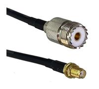 LIUCH Câble de raccordement RF droit RG316 RG58 UHF PL259 SO239 vers SMA mâle et femelle, 6 pouces à 20 m(RG58 SO239 to SMA F,3FT (1M))