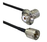 LIUCH Câble de raccordement RF RG58 UHF femelle à angle droit vers prise mâle UHF PL259 (6 pouces à 50 m)(8M)