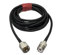 LIUCH Câble de raccordement RG58 à sertir droit, fiche mâle UHF PL259 vers prise femelle UHF SO239, 4 pouces à 20 m(3FT (1M))