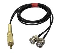 LIUCH Câble RG174 stéréo 3,5 mm TRS 1/8" vers double BNC mâle G+D for moniteur de caméra, 15,2 à m(1.5M)