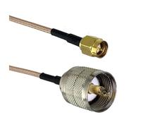 LIUCH Câble RG316 UHF PL259 SO239 vers SMA/UHF/BNC mâle et femelle, connecteur à sertir RF, 4 pouces à 10 pieds(7,3FT (1M))