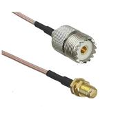 LIUCH Câble RG316 UHF PL259 SO239 vers SMA/UHF/BNC mâle et femelle, connecteur à sertir RF, 4 pouces à 10 pieds(Lavender,3FT (1M))