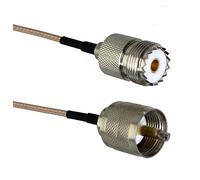 LIUCH Câble RG316 UHF PL259 SO239 vers SMA/UHF/BNC mâle et femelle, connecteur à sertir RF, 4 pouces à 10 pieds(Brown,3FT (1M))