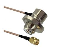 LIUCH Câble RG316 UHF PL259 SO239 vers SMA/UHF/BNC mâle et femelle, connecteur à sertir RF, 4 pouces à 10 pieds(SKY BLUE,12inch (30CM))