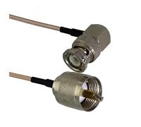 LIUCH Câble RG316 UHF PL259 SO239 vers SMA/UHF/BNC mâle et femelle, connecteur à sertir RF, 4 pouces à 10 pieds(Black,10inch (25CM))