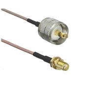 LIUCH Câble RG316 UHF PL259 SO239 vers SMA/UHF/BNC mâle et femelle, connecteur à sertir RF, 4 pouces à 10 pieds(Dark Grey,3FT (1M))
