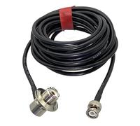 LIUCH Câble RG58 BNC mâle vers UHF SO239 femelle, connecteur à angle droit, 50 ohms, câble de raccordement RF, 6 pouces à 10 m(8M)