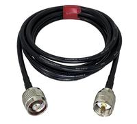 LIUCH Câble RG58 N mâle vers connecteur mâle UHF PL259 50 ohms à sertir RF coaxial cavalier queue de cochon droit 6 pouces ~ 20 m(8M)