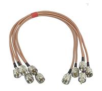 LIUCH Connecteur à sertir RG400 double UHF PL259 mâle vers PL259 mâle, câble coaxial RF en queue de cochon, bornes de fil, 6 pouces à 10 pieds(5Pcs,3FT (1M))