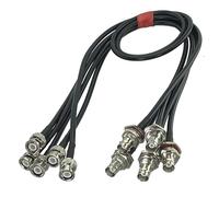LIUCH Connecteur à sertir RG58 BNC mâle vers BNC femelle, câble coaxial RF en queue de cochon, 15 à 3 m(5Pcs,3FT (1M))