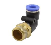 LIUCH Connecteur de raccord Rapide pneumatique fileté M5 1/8" PT 1/4" PT 3/8" PT 1/2" PT avec Trou de 6 mm PL6-M5 PL6-01 PL6-02 PL6-03 PL6-04(5PCS 6mm to 03)