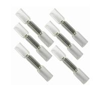 LIUCH Connecteurs de fils bout à bout thermorétractables, bornes à sertir de câbles électriques marins, isolés et étanches, for Automobile, 10/25/50 pièces(White,50PCS)