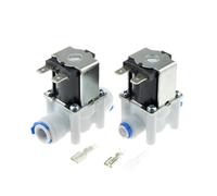 LIUCH Électrovanne électrique en Plastique 12 V 24 V 220 V, normalement fermée, raccord Rapide for Tuyau 1/4" 3/8", système d'osmose Inverse RO(1PC for 1I4 OD Hose,DC 24V,Normally Closed)