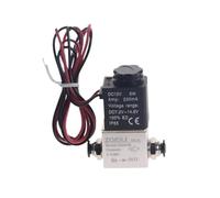 LIUCH Électrovanne pneumatique en aluminium, normalement fermée, 1/4", 12 V/24 V, for compresseur d'air(2V025-Wire-PC-4mm,24V DC)