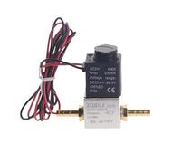 LIUCH Électrovanne pneumatique en aluminium, normalement fermée, 1/4", 12 V/24 V, for compresseur d'air(2V025-Wire-BT-4mm,12V DC)