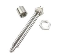 LIUCH Élément chauffant tubulaire 12 V/24 V/36 V/48 V, filetage DN25, résistance de chauffage solaire(Heater Nut Thread,12v 300w BSP)