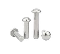 LIUCH Lot de 10/50 boulons à sertir en acier inoxydable 304, M0.8, M1, M1.2, M1.4, M1.6, M2, M2.5, M3, M4, M5, M6, A2-70, GB867(50pcs M1.6,5mm)