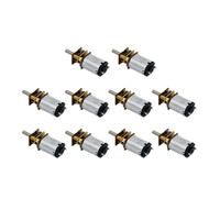 LIUCH Lot de 10 micro-moteurs à engrenages métalliques GA12-N20 DC 3 V, 6 V, 12 V, 30 tr/min, 60 tr/min, 100 tr/min, 200 tr/min, 600 tr/min, 1000 tr/min, for bricolage électronique(3V 60RPM)