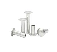 LIUCH Lot de 10 ou 50 rivets à tête cylindrique plate et ronde en aluminium GB873 M2 .5 M3 M4 M5 M6, diamètre la vis: 2 6mm, longueur 3 30mm(50Pcs M4,8mm)