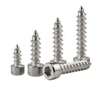 LIUCH Lot de 100 vis autotaraudeuses à tête cylindrique hexagonale, en acier au carbone nickelé grade 8., Allen M2 .6 M3 M4 M5 M6(50mm x100pcs,M3.5)