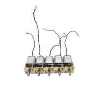LIUCH Lot de 5 micro-moteurs à engrenages métalliques G12-N20 avec roue dentée, moteurs à courant continu, réducteur, arbre en D, tension nominale 3 V-9 V, vitesse nominale 6 V, 66 tr/min