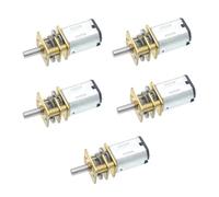 LIUCH Lot de 5 mini moteurs à engrenages métalliques GA12-N20, 3 V CC, 15 tr/min