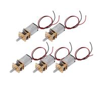 LIUCH Micro moteur à engrenages métalliques N20 DC 5V, 5 pièces, moteur à engrenages à roue d'engrenage, 60 tr/min, réducteur de boîte de vitesses à vitesse lente, moteur électrique