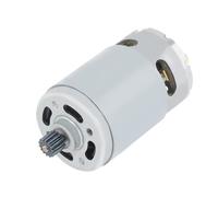 LIUCH Moteur RS550 21V DC 9/11/12/14 Dents 10.8/12/14.4/16.8/25V, Moteur brossé for Mini scie à Bois, tronçonneuse, Accessoires d'outils électriques(9 Teeth 12V)