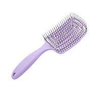 LIUCH Peigne de massage carré creux Meridians pour cuir chevelu - Brosse à cheveux bouclés humides pour salon de coiffure (violet)
