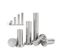 LIUCH Poinçon à tête plate et fine en acier inoxydable 304 M2 .5 M3 M4 M5 M6 M8, rivet solide auto-obturant, diamètre de tige: 2 8mm(18mm,M6-(10pcs))