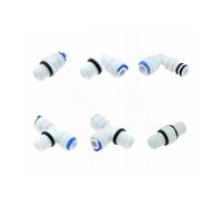 LIUCH Raccord de Tuyau d'eau RO 1/4 OD Tuyau 1/8" 1/4" 3/8" Filetage mâle avec Joint d'étanchéité système de connecteur Rapide en Plastique purifie l'eau(PL6.35-02 Seal Ring)