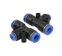 LIUCH Raccords à Simple Pression 4 mm vers Double 6 mm / 6 mm vers Double 8 mm / 8 mm vers Double 10 mm / 10 mm vers Double 12 mm Connecteurs en T Raccords Rapides(10pcs 6 to 4 to 6)