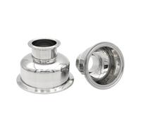 LIUCH Réducteur de bol à trois pinces hémisphérique en acier inoxydable SS304, sanitaire 1.5 "2" 2.5 "3" 4 ", raccord de tuyau for brassage à domicile 50.5/64/77.5/91/119mm(64mm x 91mm)